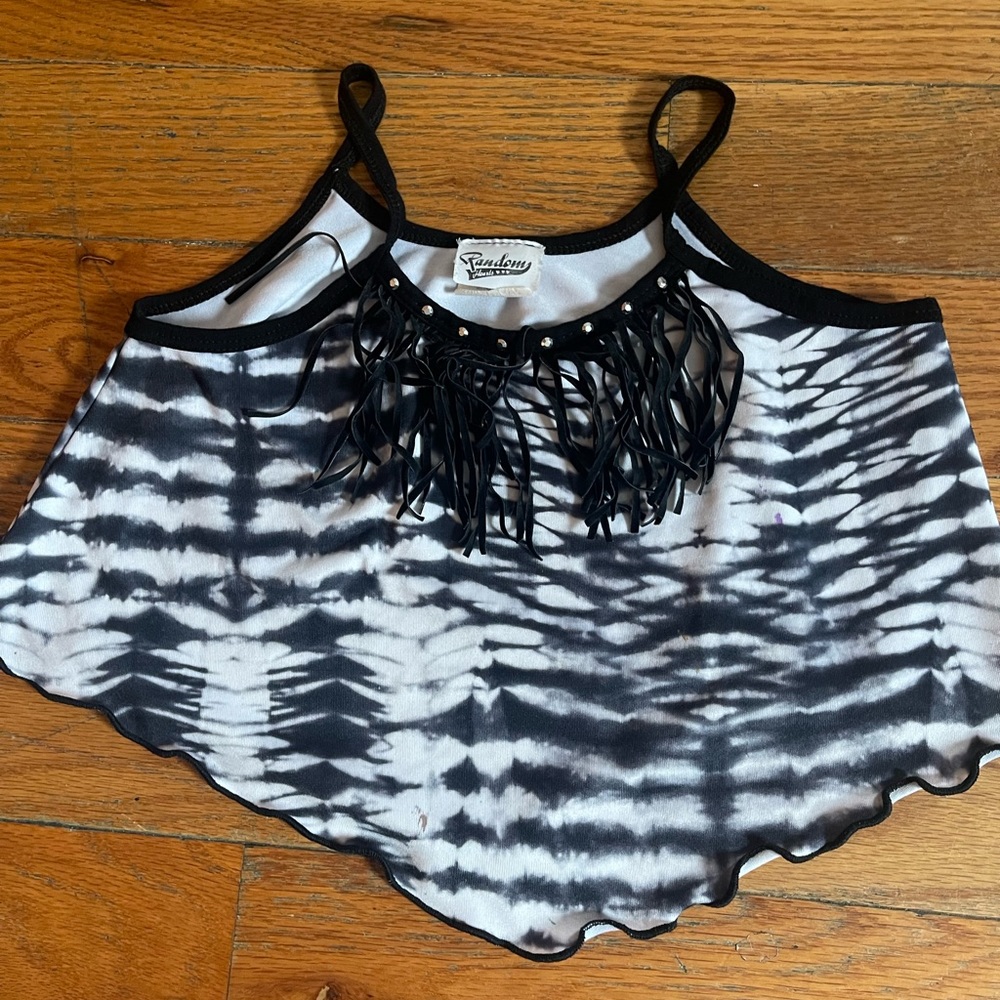 Girls size 4t swing top w suede and silver detail zebra used has a small mark
